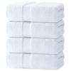 White Classic Luxury Bath Towels Set of 4 Large - 700 GSM Turkish Cotton Ultra Soft Bath Towels 27x54 | Highly Absorbent and Quick Dry | Hotel Towels for Bathroom Luxury, Plush Shower Towels, White view 1