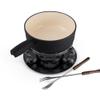 Swissmar Lugano Cast Iron Cheese Fondue Set, 9-Piece, 2 QT / 2 L - Ideal for Melting Cheese, Chocolates, Caramel, & More - Perfect for Kitchen Collection & Gift Giving - Matte Black view 1
