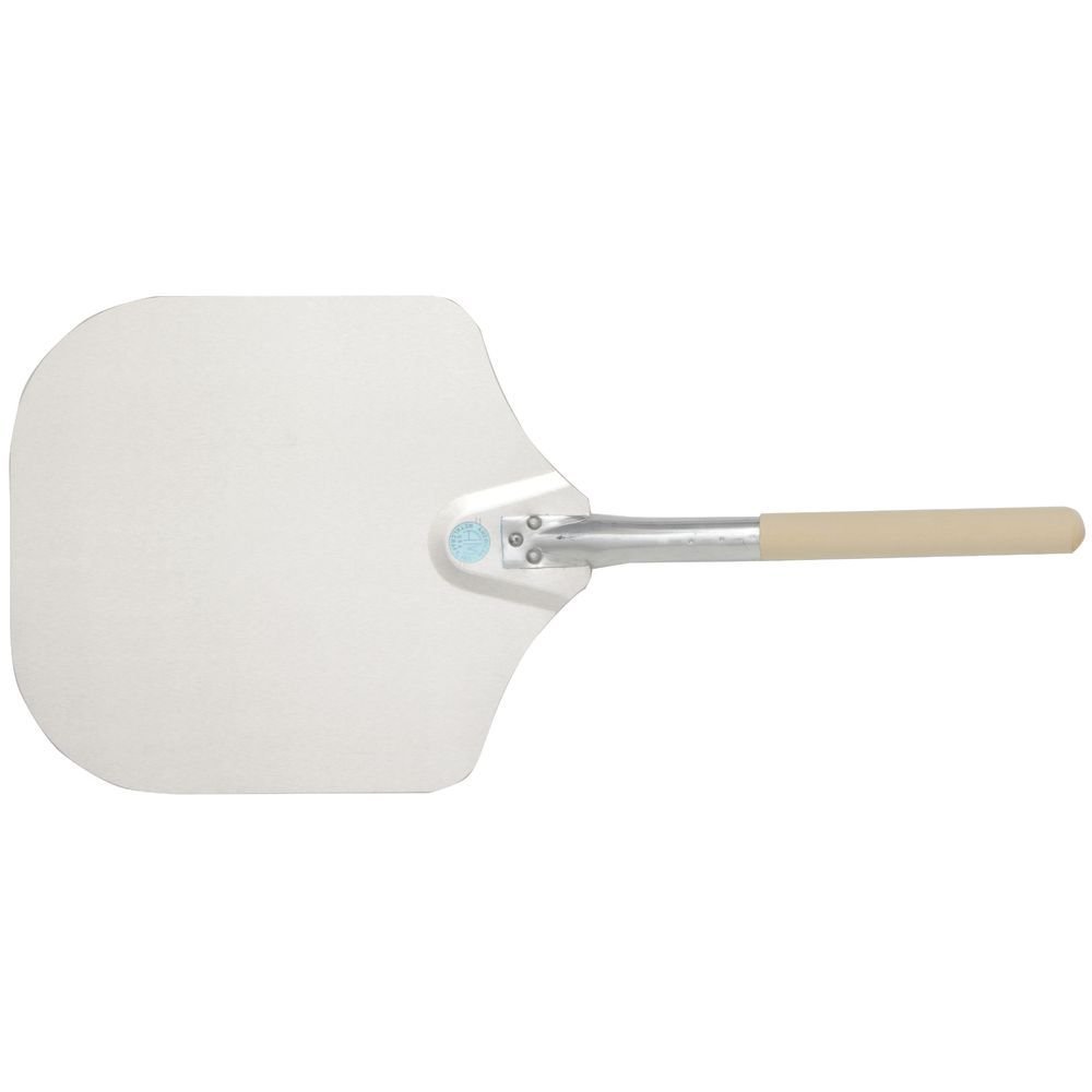 American METALCRAFT, Inc. "American Metalcraft 2512 26"" Aluminum Pizza Peel with 10"" Wood Handle, 12"" x 14"" Medium Blade", Silver