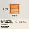 John Boos Countertop Series Rectangular Wooden Maple Cutting Board 17.75x17.25  1.25 Thick, 13-lb Reversible Butcher Block with Juice Groove, Counter Lip & Edge-Grain  Made in the USA view 2
