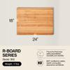 John Boos R-Board Series Rectangular Wooden Maple Cutting Board 24x18  1.5 Thick, 18-lb Reversible Butcher Block with Edge-Grain & Finger Grips  Made in the USA view 2