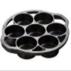 Lodge L7B3 Mini Cake Pan, 3-1/4 in Dia x 12-7/8 in L x 11.313 in W x 1-1/8 in H, Cast Iron, Black view 1