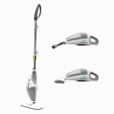 Steamfast SF-295 3-in-1 Mop, Handheld Steam Cleaner, and Fabric Steamer, 7 Steam Levels, 9 Accessories, 2 Washable Mop Pads