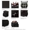 PICNIC TIME Cellar 6-Bottle Wine Carrier & Cooler Tote, Insulated Padded Wine Cooler Bag for Travel, Portable Bag with Polyester Exterior and Water-Resistant Base, (Black with Gray Accents) view 3