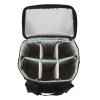 PICNIC TIME Cellar 6-Bottle Wine Carrier & Cooler Tote, Insulated Padded Wine Cooler Bag for Travel, Portable Bag with Polyester Exterior and Water-Resistant Base, (Black with Gray Accents) view 4