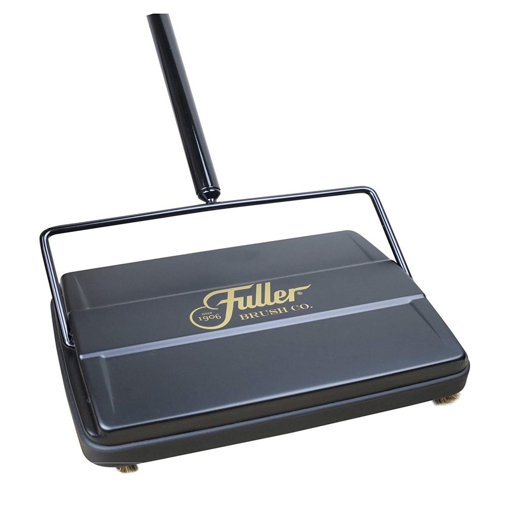 Fuller Brush 17027 Electrostatic Carpet & Floor Sweeper - 9" Cleaning Path - Lightweight - Ideal for Crumby Messes - Works On Carpets & Hard Floor Surfaces - Black