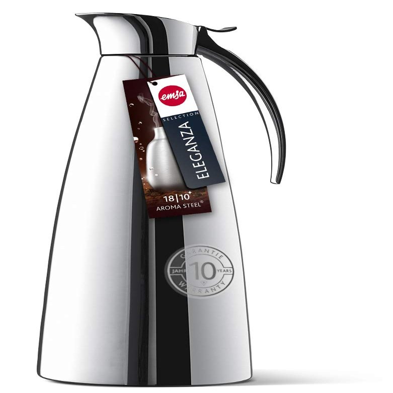 Emsa Eleganza Stainless Steel Insulated Carafe, 34-Ounce