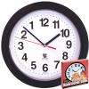 Black Backwards Wall Clock, Runs Counterclockwise and Reverse view 1
