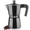 Magefesa Kenia Noir Stovetop Espresso Moka Pot, 9-Cup/15 oz, Italian Coffee Maker for Cuban Coffee, Extra-Thick Aluminum, Heat-Resistant Handle, Safe & Easy-to-Use, Greca Coffee Maker view 1