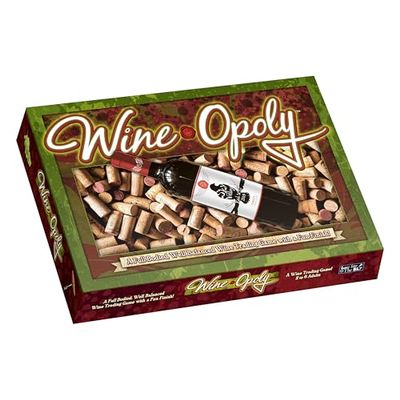 Late for the Sky Wine-Opoly Board Game Wine Lovers Party and Family Strategy, Property Trading Fun for Adults and Teens, 26 Players, Great Gift for Game Night