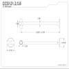 Kingston Brass CCS121 Vintage 12" Wall Support, Polished Chrome view 2