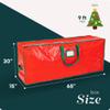 Christmas Tree Storage Bag - Stores 9 Foot Artificial Xmas Holiday Tree, Durable Waterproof Material, Zippered Bag, Carry Handles - Protects Against Dust, Insects and Moisture (Red) view 3