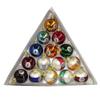 Kurt Adler 40mm Medallion Collection 15 Piece Glass Pool Balls view 1