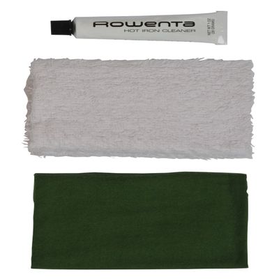 Rowenta Garment Care Accessories, Cleaning Kit for Steam Iron, Non toxic, Improve the Soleplate Glide, Starch or Melted, Synthetic Fiber Remover