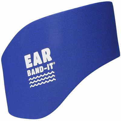 Earvolution Original Ear Band-It Swimming Headband - American Brand, Doctor-Invented - for Kids & Adults - Sensory-Friendly - Keep Ears Dry & Prevent Swimmer's Ear, Holds Earplugs in, (Blue, Large)
