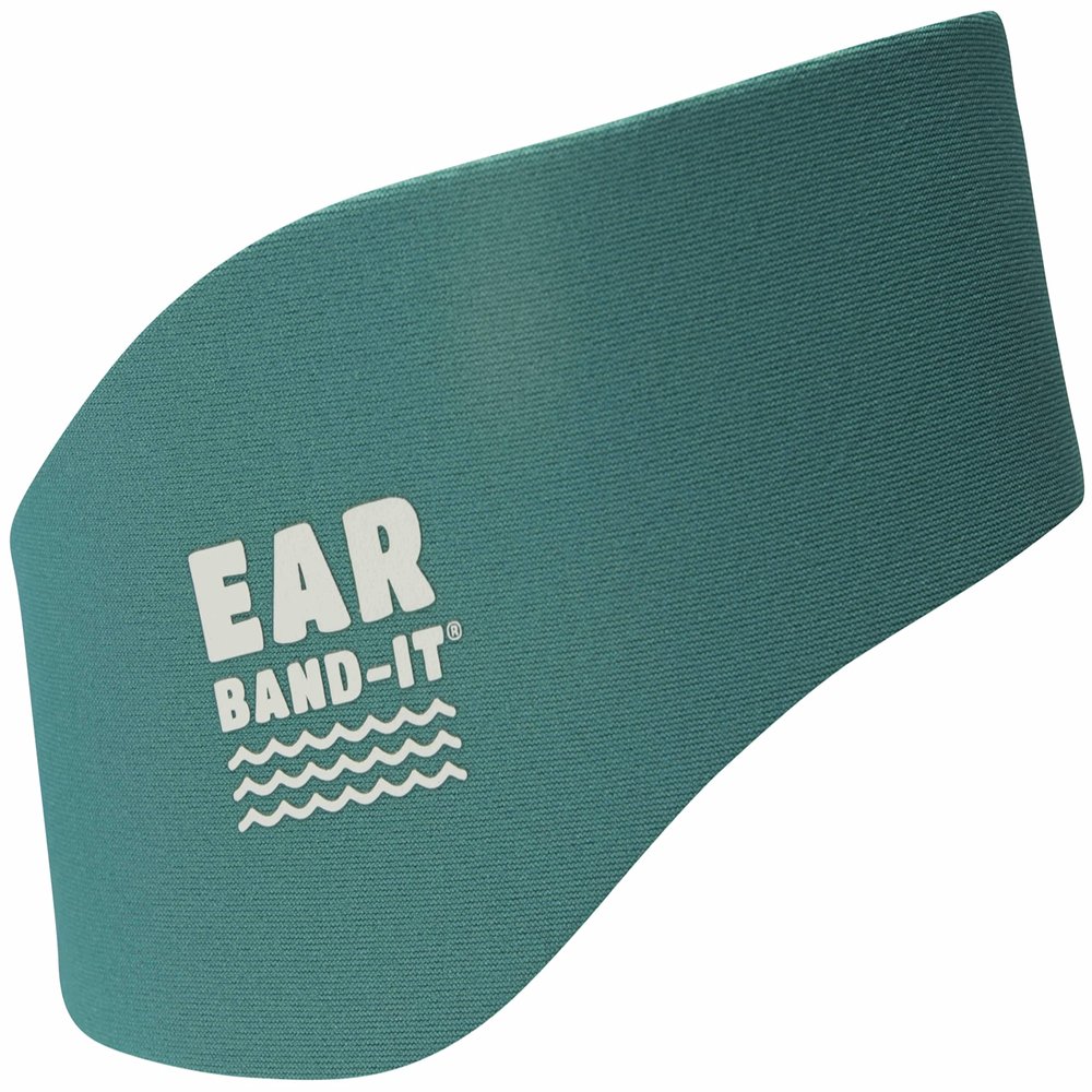 Earvolution Original Ear Band-It Swimming Headband - American Brand, Doctor-Invented - for Kids & Adults - Sensory-Friendly - Keep Ears Dry & Prevent Swimmer's Ear, Holds Earplugs in, (Teal, Large)