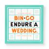 Brass Monkey Bin-go Endure A Wedding  Game Book with Perforated People-Watching Bingo Cards for Wedding Ceremonies and Receptions Small view 1