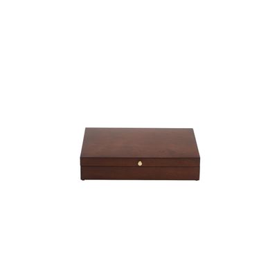 Reed & Barton Flatware Storage Chest, MDF Wood Silverware Organizer, Eureka Design, Mahogany Finish, 120 Piece Capacity