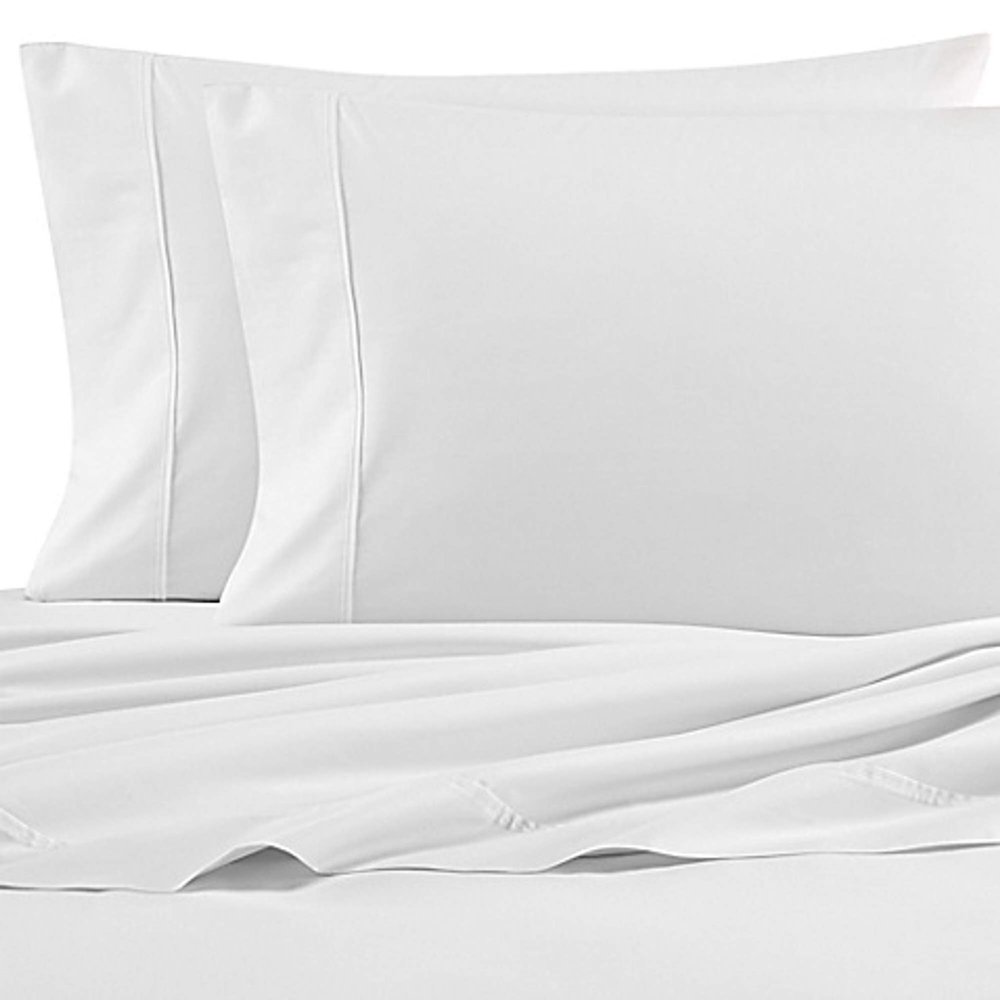 Nautica - Queen Sheet Set, Cotton Percale Bedding Set, Crisp & Cool, Lightweight & Breathable (White, Queen)