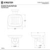 Kingston Brass BA4815C Metropolitan Soap Dish, Polished Chrome,5-1/4" view 2