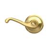 Schlage F10 V FLA 605 Flair Door Lever, Hall & Closet Passage Lock, Bright Brass view 4
