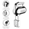 Dualit Hand Mixer - 300W- Strong Grip Handle - Attachments Included - Integral Plug Storage - 4 Speed Settings - Repairable gears - Flat Beaters, Dough Hooks, Balloon Whisk view 3