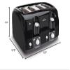 Sunbeam Wide Slot 4-Slice Toaster, Black (003911-100-000) view 4