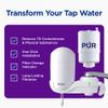 PUR Vertical Faucet Mount Water Filtration System with Lead Reducing Filter for Cleaner, Filtered Tap Water, Lasts 100 Gallons, Sink Water Filter, Fits Most Kitchen or Bathroom Faucets, White view 2