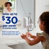 PUR Vertical Faucet Mount Water Filtration System with Lead Reducing Filter for Cleaner, Filtered Tap Water, Lasts 100 Gallons, Sink Water Filter, Fits Most Kitchen or Bathroom Faucets, White view 3
