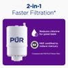 PUR Vertical Faucet Mount Water Filtration System with Lead Reducing Filter for Cleaner, Filtered Tap Water, Lasts 100 Gallons, Sink Water Filter, Fits Most Kitchen or Bathroom Faucets, White view 4