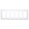 Leviton 6-Gang Decora Wallplate, Standard Size, 80436-W, White view 1