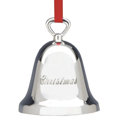 Reed & Barton 329/2 Ringing In The Season Silverplate Bell Ornament, Christmas