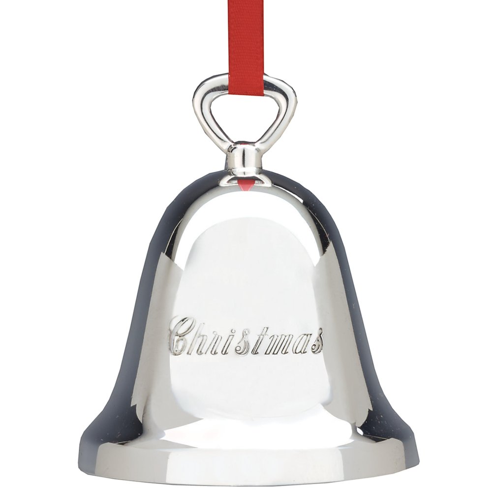 Reed & Barton 329/2 Ringing In The Season Silverplate Bell Ornament, Christmas
