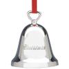 Reed & Barton 329/2 Ringing In The Season Silverplate Bell Ornament, Christmas view 1