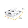 Chicago Metallic Professional 6-Piece Creme Brulee Set with 4 Porcelain Ramekins, 8-inch Square Pan and Wire Rack view 2
