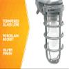 Woods L1707SV Traditional 150W Incandescent Weather Industrial Light, Wall Mount, Silver,Large view 4
