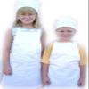 Kids White Chef Apron and Hat Set Child Size view 2