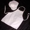 Kids White Chef Apron and Hat Set Child Size view 3