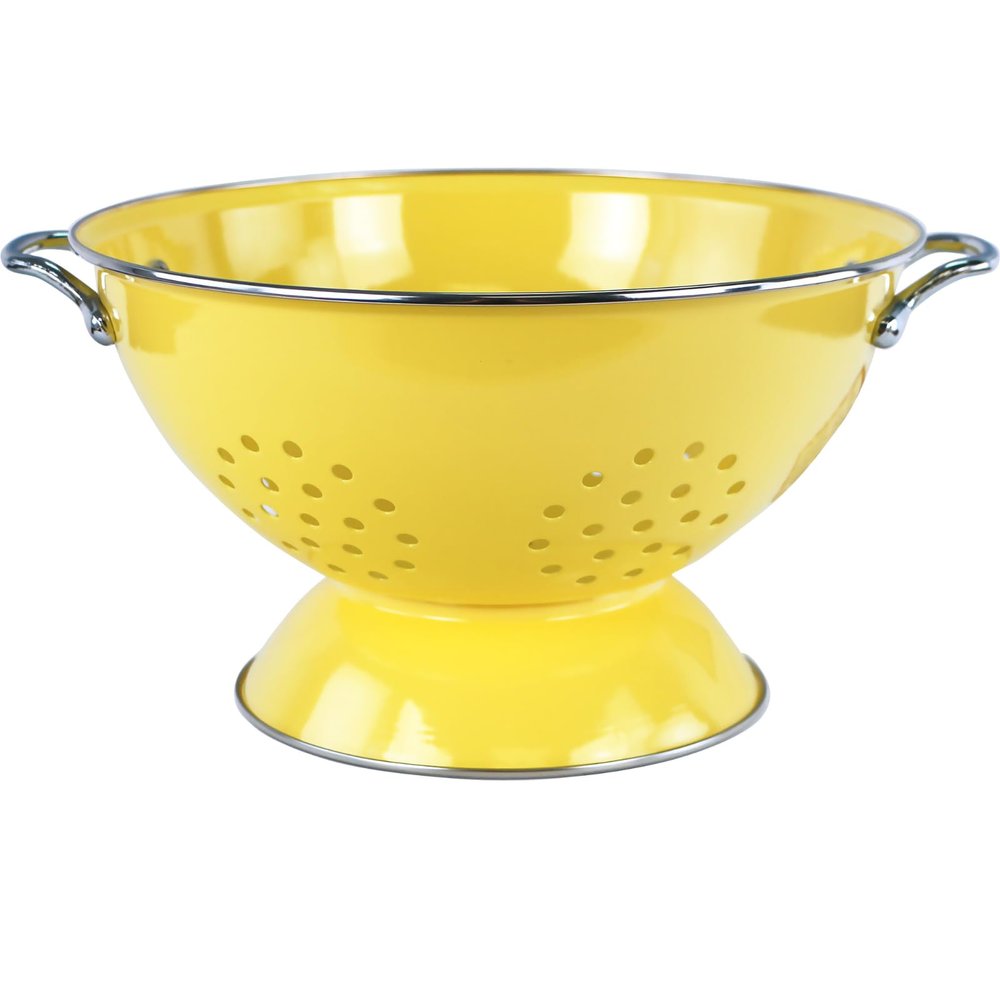 Calypso Basics by Reston Lloyd Powder Coated Enameled Colander, 3 Quart, Lemon