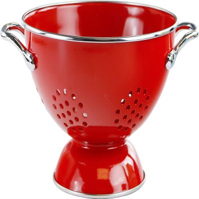 Calypso Basics by Reston Lloyd Powder Coated Enameled Colander, 1.5 Quart, Red