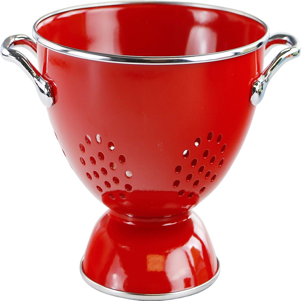 Calypso Basics by Reston Lloyd Powder Coated Enameled Colander, 1.5 Quart, Red