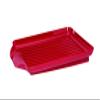 Farberware Classic Large Rust Resistant Full Dishrack with Removable 3 Compartment Flatware Caddy, Andlged Drain Board, 3-Piece, Red view 3