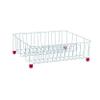 Farberware Classic Large Rust Resistant Full Dishrack with Removable 3 Compartment Flatware Caddy, Andlged Drain Board, 3-Piece, Red view 4