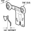 Slide-Co 16218-F Closet Door Tandem Roller, Front, 1/4-Inch Offset, 7/8-Inch Nylon,(Pack of 2) view 2