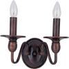 Maxim Lighting Towne 2-Light Chandelier | Oil Rubbed Bronze Finish | Early American Dining Room Chandelier | 11032OI view 2