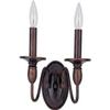 Maxim Lighting Towne 2-Light Chandelier | Oil Rubbed Bronze Finish | Early American Dining Room Chandelier | 11032OI view 4