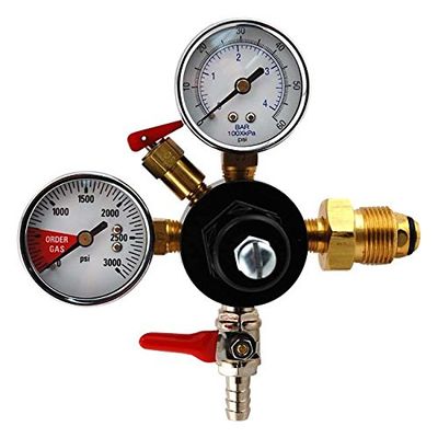 Double Gauge Nitrogen Regulator for Draft Beer Keg Dispensing - Nitro Style Draught Beer