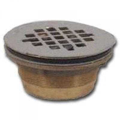 Oatey 2 in. 140 NC Brass No-Calk Shower Drain with Stainless Steel Strainer