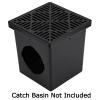 NDS 1211G* Square Catch Basin Drain Grate, Diamond Design, Fits 12-Inch Catch Basin Drain, Risers and Low Profile Adapter, 12-Inch, Plastic, Black view 3