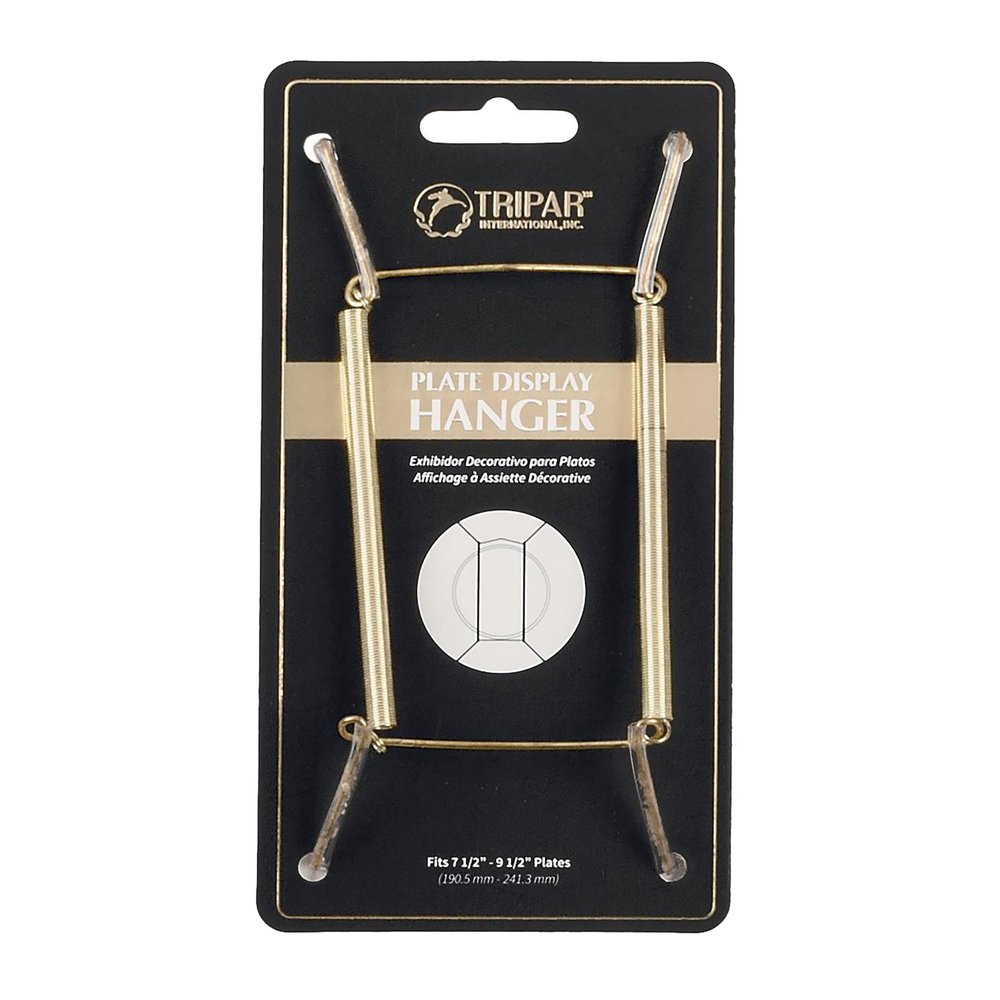 TRIPAR 7.5-9.5 Inch Brass Plate Wire Wall Plate Hanger
